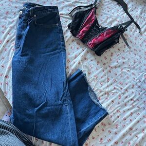 Cropped wide leg rag and bone jeans